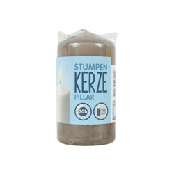 Stumpfe Kerze grau 6 x 11 cm