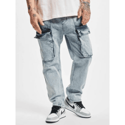 stylische 2Y Premium Herren Jeans Kordelzug Skinny Fit mit Baumwolle Blau