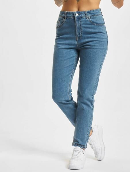 stylische Denim Project Damen Jeans Slim Fit Stretch Rei&szlig;verschluss mit Baumwolle Blau