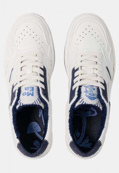 Stylish MoEa Unisex Sneakers in White/Blue
