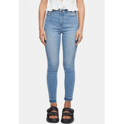 stylische URBAN CLASSICS Damen Jeans Skinny Fit Stretch mit Baumwolle Blau