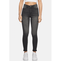 stylische Urban Classics Damen Jeans Skinny Fit Stretch mit Baumwolle Schwarz