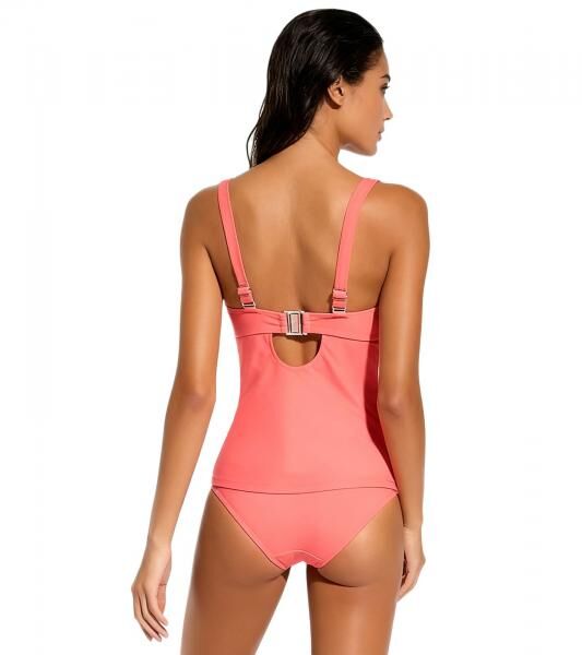 Stylisches 2-teiliges Damen Tankini -Set modische Badebekleidung Tankini Top und Slip f&uuml;r Strand & Sommer 960303 Orange