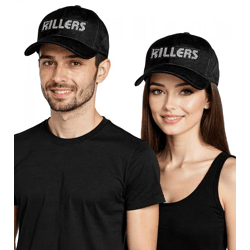 The Killers Unisex Trucker-Cap Rockband mit Logo-Stickerei Base-Cap Baumwoll-Cap Schwarz/Weiß