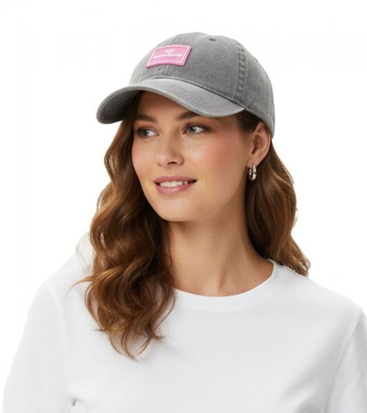 Faded ZWILLINGSHERZ Basic Classic Baseball Cap with Logo Patch, Cotton Cap, Adjustable Cap, Visor Cap 4603M K25357-1 Gray