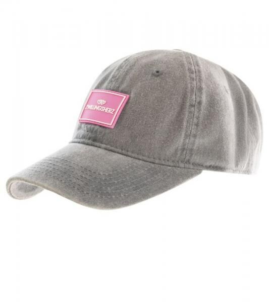 Faded ZWILLINGSHERZ Basic Classic Baseball Cap with Logo Patch, Cotton Cap, Adjustable Cap, Visor Cap 4603M K25357-1 Gray