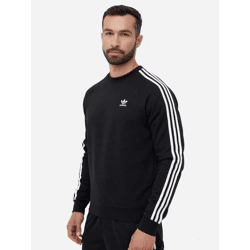 Vielseitige adidas 3-Stripes Crew Herren Pullover mit Rundhalsausschnitt Sweatshirt IM2087-00007 Schwarz