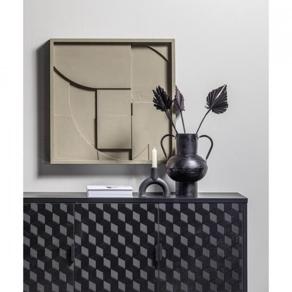WOOOD Vase Vere Metall schwarz 28 cm