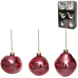 Xmas by Moos Weihnachtskugeln rosa 8 cm 6 Stk.
