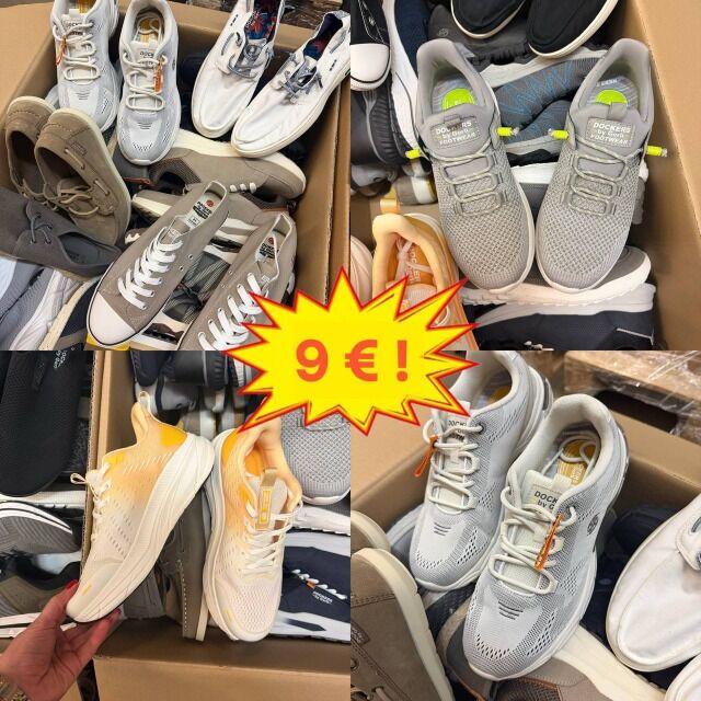 9 € pro Paar – DOCKERS Markenschuhe Mix Kategorie A und Muster, 90 % Herren und 10 % Damen, aktuelle Modelle, ab 20 Paar