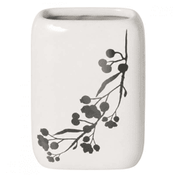 Boltze-Vase „Berries“, weiß, 15 cm