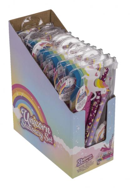 Einhorn - Schreibset 5-teilig - 12er Display