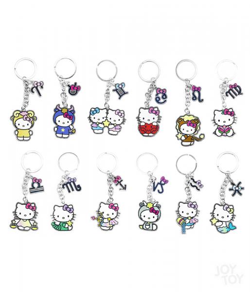 Hello Kitty - Sternzeichen Schl&uuml;sselanh&auml;nger sortiert - 24er Display