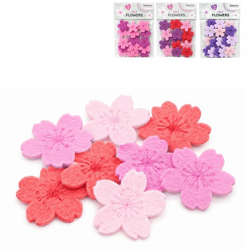 Hobby-Blumen aus Filz, 16 Stück, 3 verschiedene Sorten