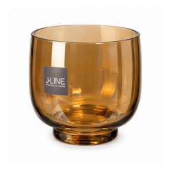 J-Line Teelichthalter „Smoke“, braun, 9,5 cm