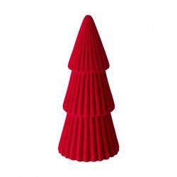Weihnachtsbaum aus Keramik, rot, 19 cm