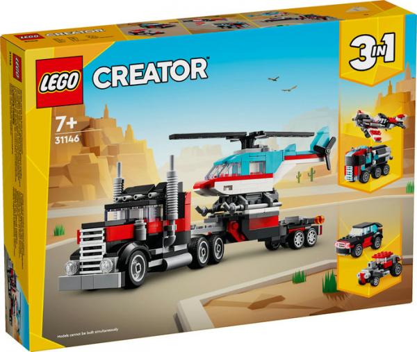 LEGO® 31146 Creator - Low loader with helicopter (270 pieces)