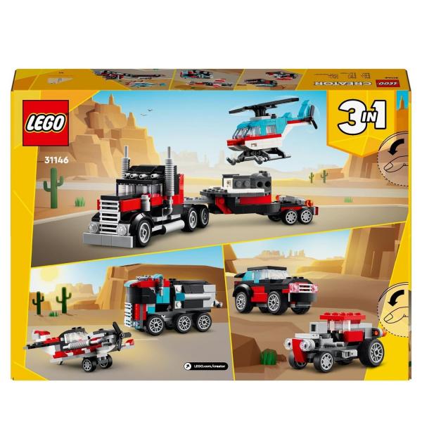 LEGO® 31146 Creator - Low loader with helicopter (270 pieces)