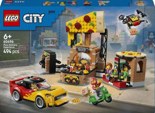 LEGO&reg; 60496 City - Pizza-Liefererlebnis mit Fahrzeugen (494 Teile)