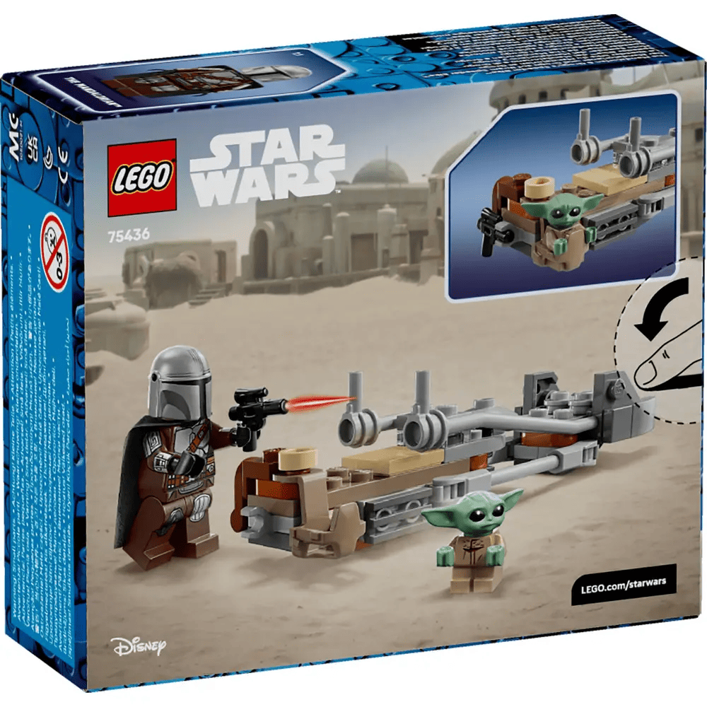 LEGO&reg; Star Wars&trade; - Der Mandalorianer und Grogu auf ihrem Speeder Bike&trade; (58 Teile)