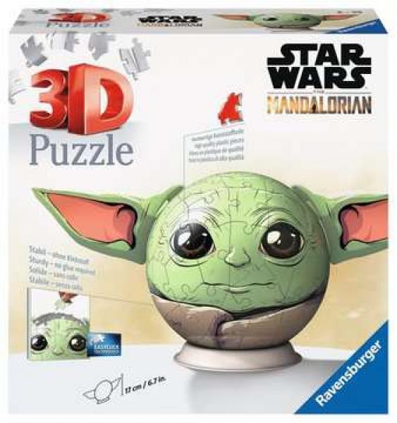Mandalorian Grogu Puzzle-Ball mit Ohren  - 3D Puzzle 72 Teile