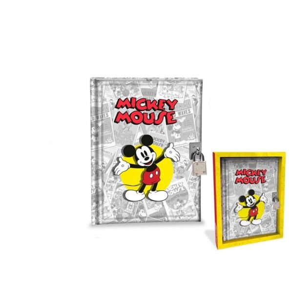 Mickey Mouse - Tagebuch mit Schloss, 80 Bl&auml;tter