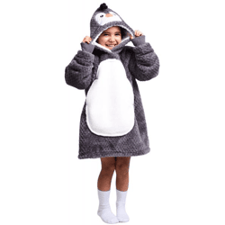Noxxiez - kuscheliger Hoodie 3 bis 6 Jahre - Pinguin