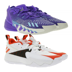 adidas Basketball-Schuhe nachhaltige Hallen-Schuhe Sneaker HR0710 Donovan Mitchell D.O.N. Issue 4 in Lila/Blau/Beige oder GY8965 Damian Lil