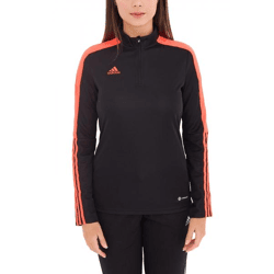 adidas Tiro LS Damen Trainings-Sweatshirt mit AEROREADY Technologie Half-Zip Sweatshirt HU0319 Schwarz
