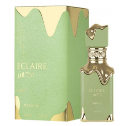 außergewöhnliches Lattafa Eclaire Pistache Unisex Parfum süßig cremiges Körper-Parfüm für Damen und Herren 100ml Grün