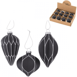 Boltze kerstbal Grapho 11,5 cm 3 assorti