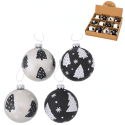 Boltze kerstbal Neano 8 cm 4 assorti