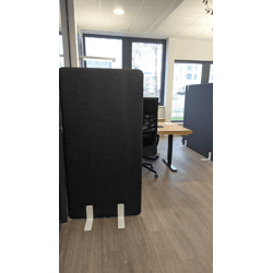 Büro Trennwände / Raumteiler Anthrazit (versch. Größen) inkl. Standfüße & Verbinder | Einzelabnahme möglich
