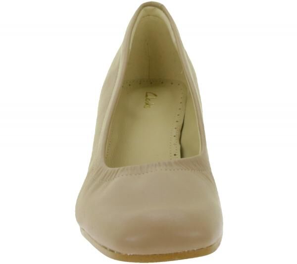 Clarks Seren 55 Soft Damen High-Heels Abend-Schuhe Echtleder-Schuhe Pumps 26166933 Beige
