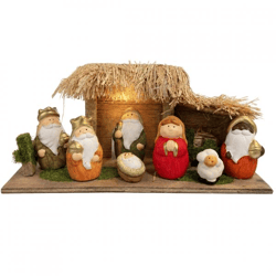 Decoratie kerststal Yamun LED 31 cm