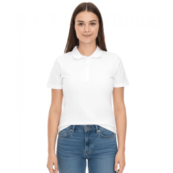 ELEVATE Helios Women's Polo Shirt, Cotton Polo Shirt, Pique Knit, 180 g/m², 3810701, White