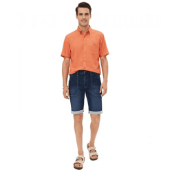 Herren Stretch-Jeans-Bermuda Baumwoll-Hose mit aufgesetzten Taschen kurze Hose 977985 Dunkelblau