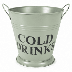 Eiskübel „Cold Drinks“, mintgrün, 27 cm, VE4