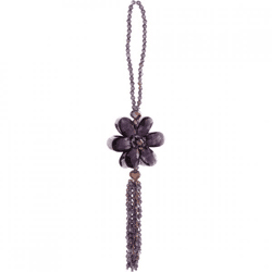 J-Line-Anhänger mit Perle und Blume, lila, 22 cm