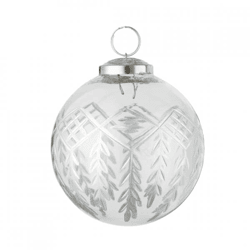 J-Line Weihnachtskugel aus Glas „Chloe“, 10 cm