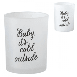 J-Line theelichthouder Baby 10 cm 2 assorti
