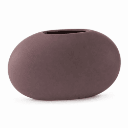 J-Line Vase, oval, flach, dunkelviolett, 27 cm