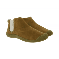 KEEN Mosey Chelsea Damen Stiefelette Echtleder Schlupf-Schuhe mit Wechselfußbett 1026826 Braun