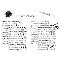Kerzentattoos Geburtstag , 2er Set 