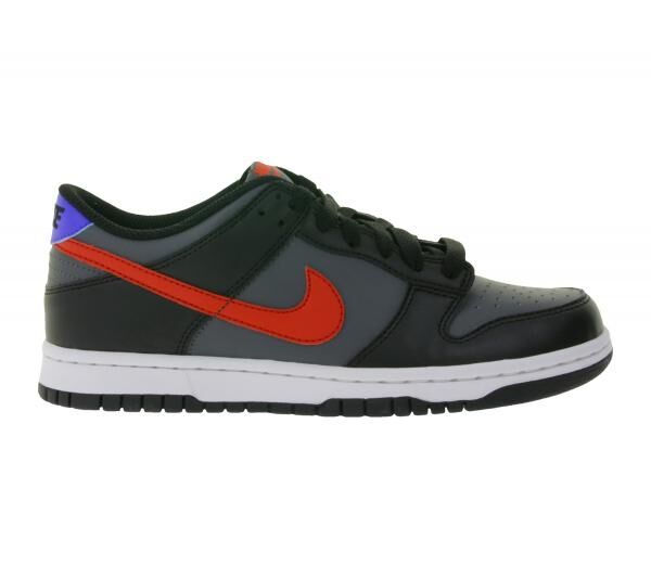 NIKE Dunk Low Kinder Sneaker M&auml;dchen und Jungen Skater-Schuhe FV0373 001 Grau/Schwarz/Rot