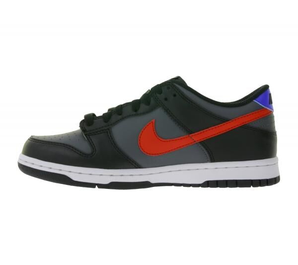 NIKE Dunk Low Kinder Sneaker M&auml;dchen und Jungen Skater-Schuhe FV0373 001 Grau/Schwarz/Rot