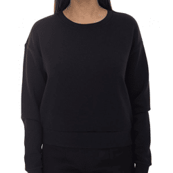 ONLY Play Damen Rundhals-Pullover Sweat-Shirt Basic-Pullover 15230217 Schwarz