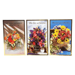 Postkarte Blumen Geburtstagskarte - 20-fach sortiert