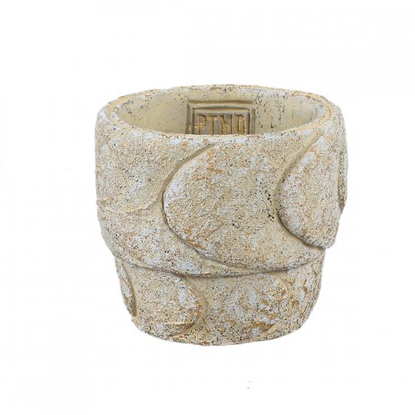 PTMD Gibran XS Flower Pot, Cream, 9 cm