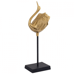 PTMD-Figur „Joycee“ – Schwan, goldfarben/schwarz, 56 cm